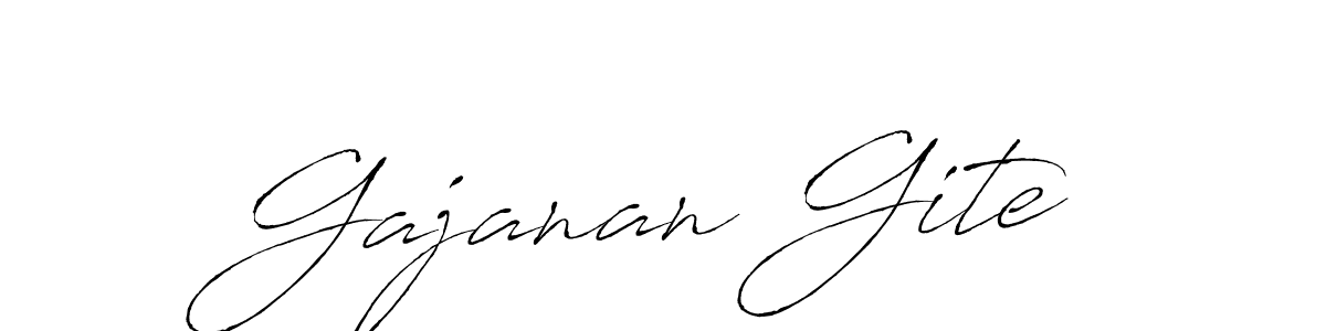 This is the best signature style for the Gajanan Gite name. Also you like these signature font (Antro_Vectra). Mix name signature. Gajanan Gite signature style 6 images and pictures png