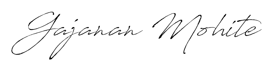 Practice writing Gajanan Mohite with the flow of Antro_Vectra lettering. A fantastic source of inspiration for developing your personal signature style. Gajanan Mohite signature style 6 images and pictures png