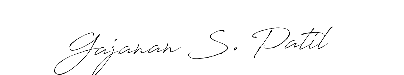 How to make Gajanan S. Patil name signature. Use Antro_Vectra style for creating short signs online. This is the latest handwritten sign. Gajanan S. Patil signature style 6 images and pictures png