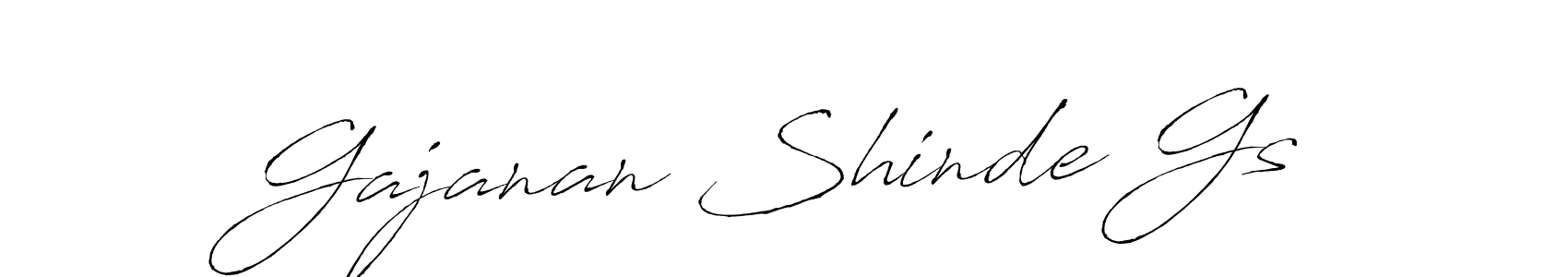 Create a beautiful signature design for name Gajanan Shinde Gs. With this signature (Antro_Vectra) fonts, you can make a handwritten signature for free. Gajanan Shinde Gs signature style 6 images and pictures png