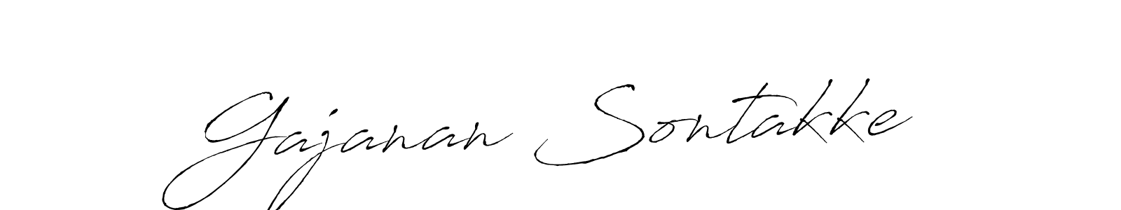 Antro_Vectra is a professional signature style that is perfect for those who want to add a touch of class to their signature. It is also a great choice for those who want to make their signature more unique. Get Gajanan Sontakke name to fancy signature for free. Gajanan Sontakke signature style 6 images and pictures png