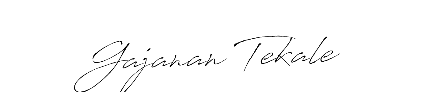 How to make Gajanan Tekale name signature. Use Antro_Vectra style for creating short signs online. This is the latest handwritten sign. Gajanan Tekale signature style 6 images and pictures png