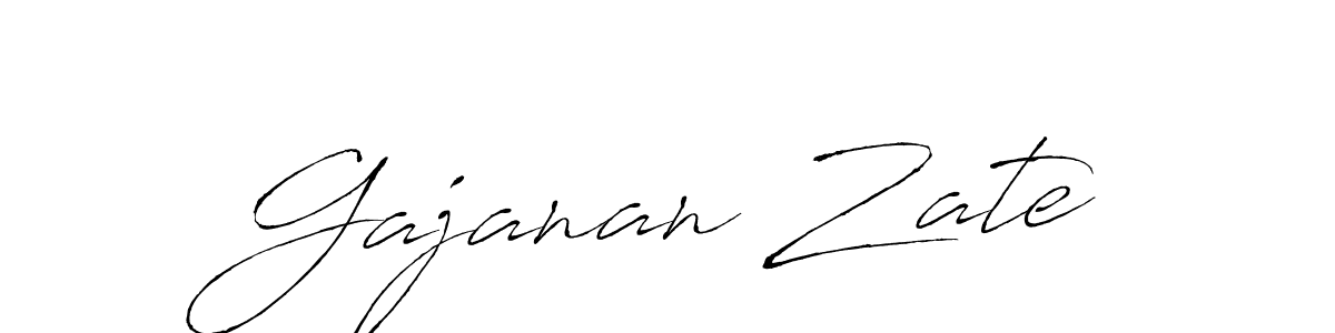Make a beautiful signature design for name Gajanan Zate. With this signature (Antro_Vectra) style, you can create a handwritten signature for free. Gajanan Zate signature style 6 images and pictures png