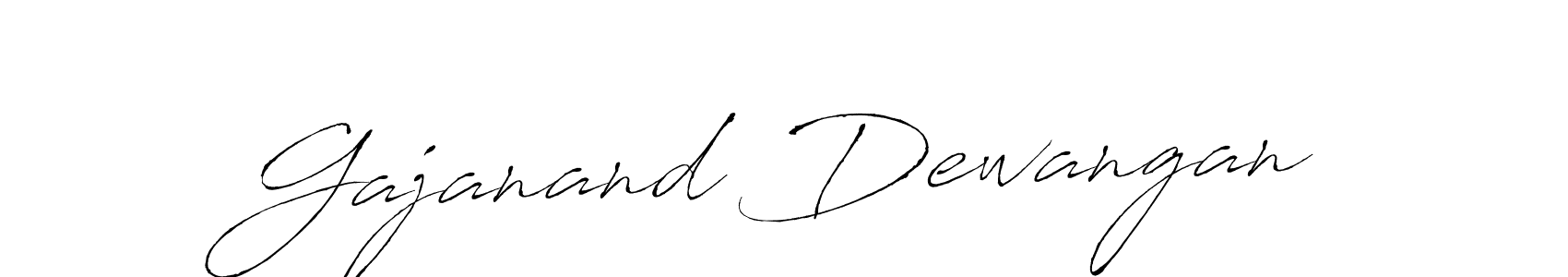 How to make Gajanand Dewangan name signature. Use Antro_Vectra style for creating short signs online. This is the latest handwritten sign. Gajanand Dewangan signature style 6 images and pictures png