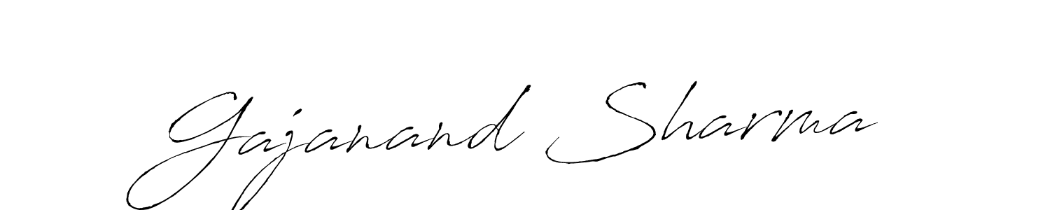 Create a beautiful signature design for name Gajanand Sharma. With this signature (Antro_Vectra) fonts, you can make a handwritten signature for free. Gajanand Sharma signature style 6 images and pictures png