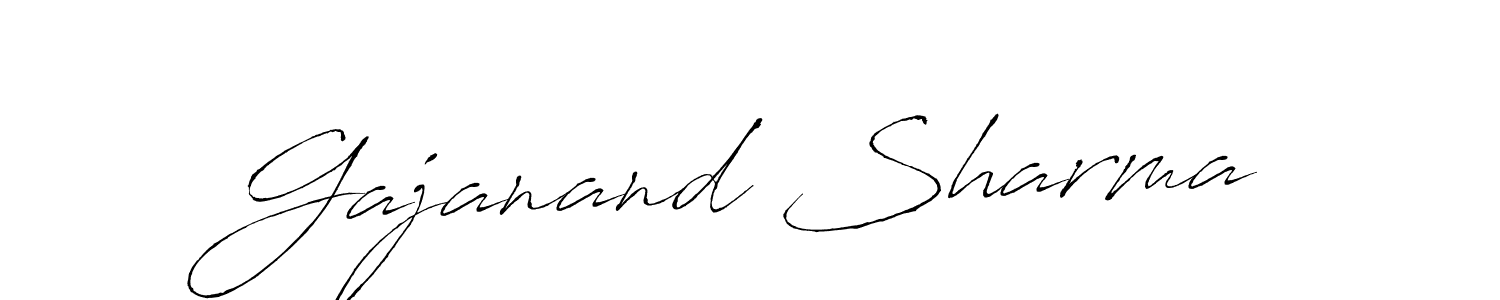 Create a beautiful signature design for name Gajanand Sharma. With this signature (Antro_Vectra) fonts, you can make a handwritten signature for free. Gajanand Sharma signature style 6 images and pictures png