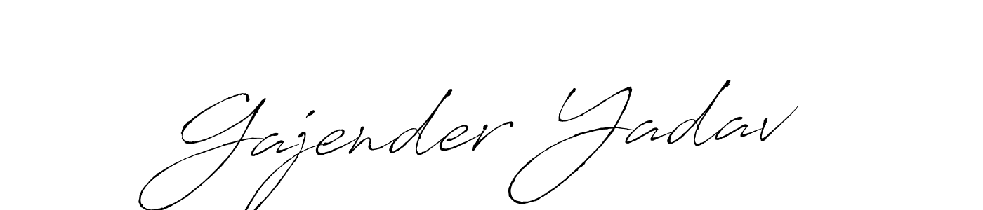 Design your own signature with our free online signature maker. With this signature software, you can create a handwritten (Antro_Vectra) signature for name Gajender Yadav. Gajender Yadav signature style 6 images and pictures png