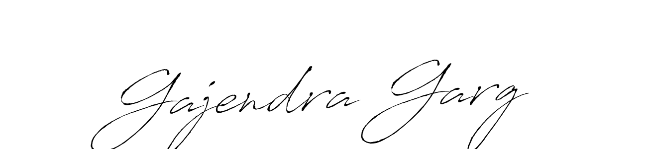 How to make Gajendra Garg name signature. Use Antro_Vectra style for creating short signs online. This is the latest handwritten sign. Gajendra Garg signature style 6 images and pictures png