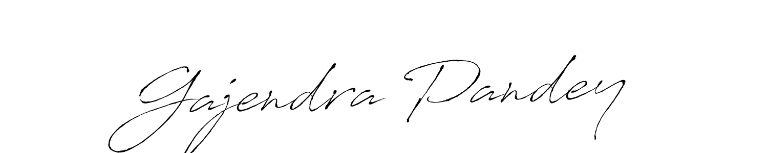How to make Gajendra Pandey name signature. Use Antro_Vectra style for creating short signs online. This is the latest handwritten sign. Gajendra Pandey signature style 6 images and pictures png