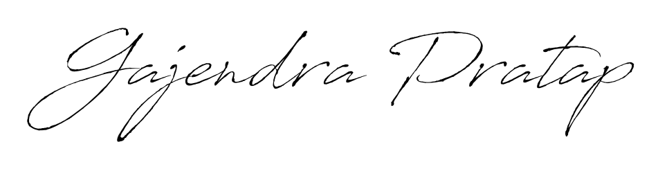 Designed for modern professionals: Gajendra Pratap name signature crafted with Antro_Vectra script. Ready for digital PDF workflows. Gajendra Pratap signature style 6 images and pictures png