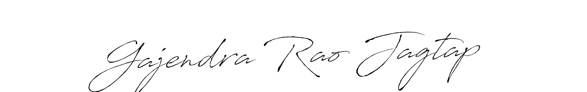 How to make Gajendra Rao Jagtap name signature. Use Antro_Vectra style for creating short signs online. This is the latest handwritten sign. Gajendra Rao Jagtap signature style 6 images and pictures png