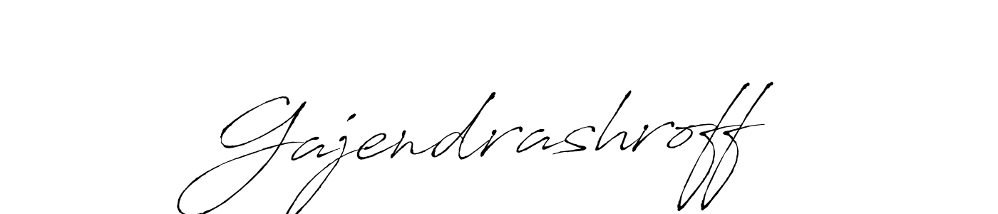 How to make Gajendrashroff name signature. Use Antro_Vectra style for creating short signs online. This is the latest handwritten sign. Gajendrashroff signature style 6 images and pictures png