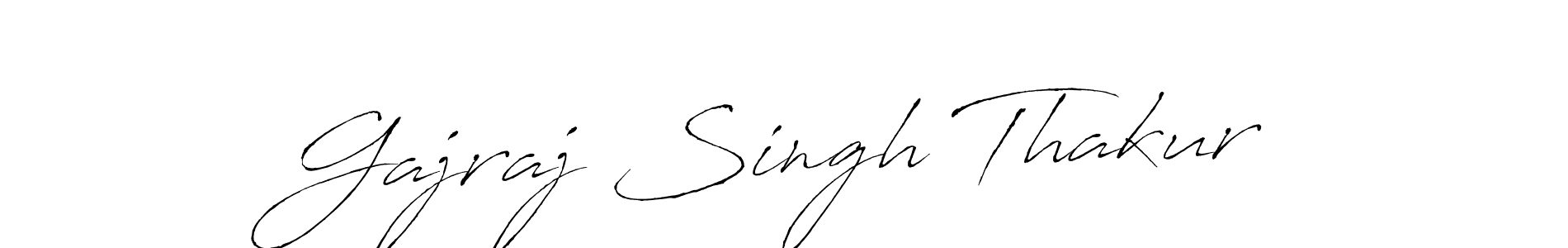 How to make Gajraj Singh Thakur name signature. Use Antro_Vectra style for creating short signs online. This is the latest handwritten sign. Gajraj Singh Thakur signature style 6 images and pictures png