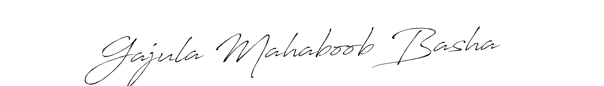 Make a beautiful signature design for name Gajula Mahaboob Basha. With this signature (Antro_Vectra) style, you can create a handwritten signature for free. Gajula Mahaboob Basha signature style 6 images and pictures png