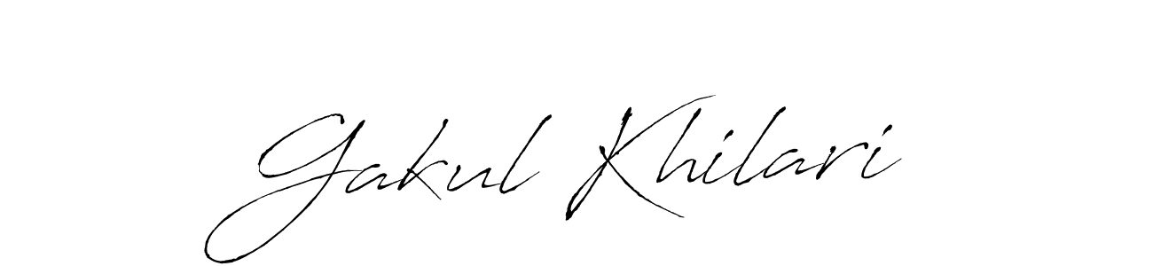 This is the best signature style for the Gakul Khilari name. Also you like these signature font (Antro_Vectra). Mix name signature. Gakul Khilari signature style 6 images and pictures png