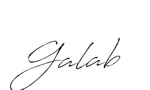 Design your own signature with our free online signature maker. With this signature software, you can create a handwritten (Antro_Vectra) signature for name Galab. Galab signature style 6 images and pictures png