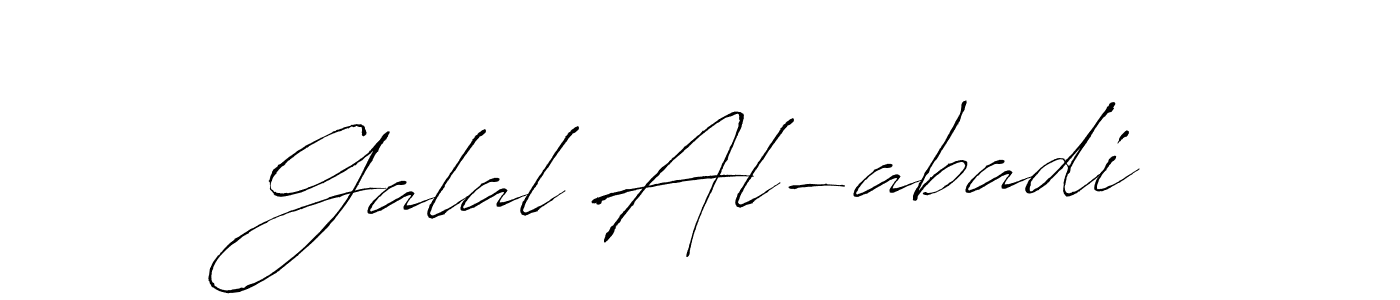 Galal Al-abadi stylish signature style. Best Handwritten Sign (Antro_Vectra) for my name. Handwritten Signature Collection Ideas for my name Galal Al-abadi. Galal Al-abadi signature style 6 images and pictures png