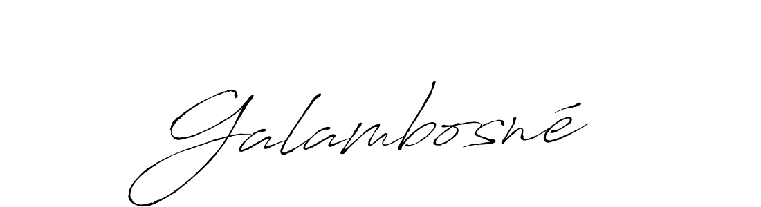 The best way (Antro_Vectra) to make a short signature is to pick only two or three words in your name. The name Galambosné include a total of six letters. For converting this name. Galambosné signature style 6 images and pictures png