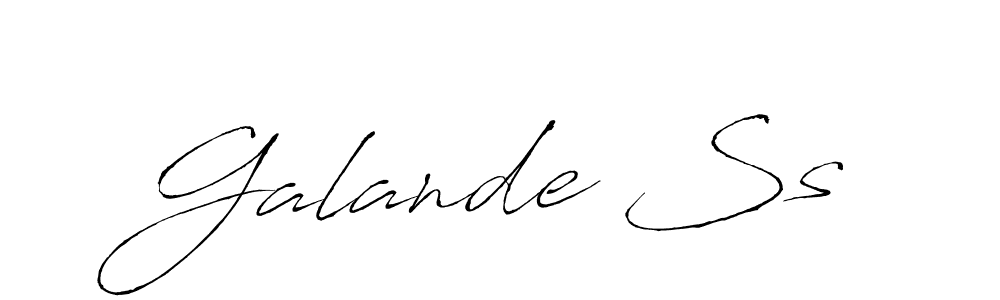 Make a beautiful signature design for name Galande Ss. With this signature (Antro_Vectra) style, you can create a handwritten signature for free. Galande Ss signature style 6 images and pictures png