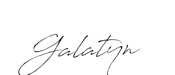 How to make Galatyn name signature. Use Antro_Vectra style for creating short signs online. This is the latest handwritten sign. Galatyn signature style 6 images and pictures png