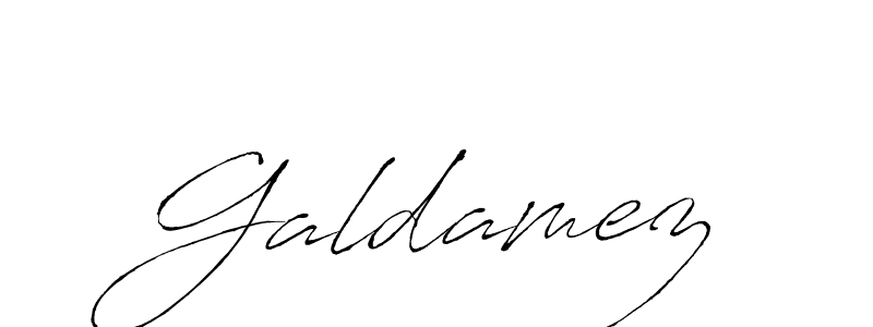 How to make Galdamez name signature. Use Antro_Vectra style for creating short signs online. This is the latest handwritten sign. Galdamez signature style 6 images and pictures png