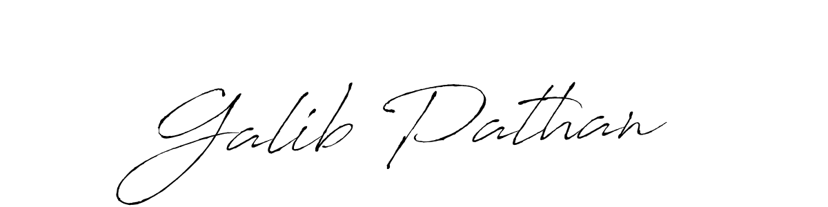 Design your own signature with our free online signature maker. With this signature software, you can create a handwritten (Antro_Vectra) signature for name Galib Pathan. Galib Pathan signature style 6 images and pictures png