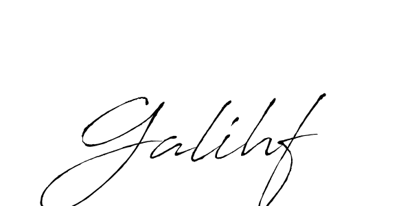 Use a signature maker to create a handwritten signature online. With this signature software, you can design (Antro_Vectra) your own signature for name Galihf. Galihf signature style 6 images and pictures png