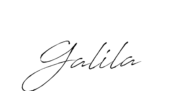 Design your own signature with our free online signature maker. With this signature software, you can create a handwritten (Antro_Vectra) signature for name Galila. Galila signature style 6 images and pictures png