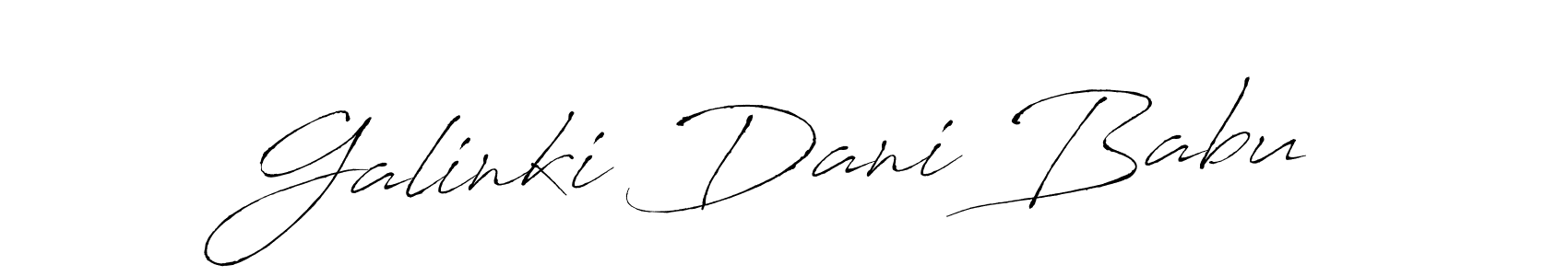 Create a beautiful signature design for name Galinki Dani Babu. With this signature (Antro_Vectra) fonts, you can make a handwritten signature for free. Galinki Dani Babu signature style 6 images and pictures png