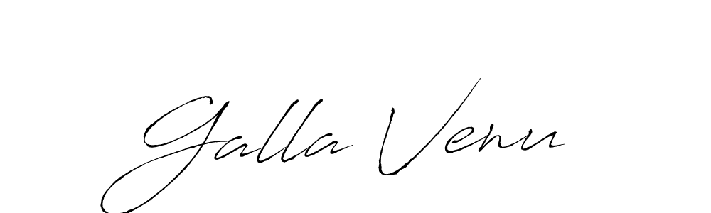 Make a beautiful signature design for name Galla Venu. With this signature (Antro_Vectra) style, you can create a handwritten signature for free. Galla Venu signature style 6 images and pictures png