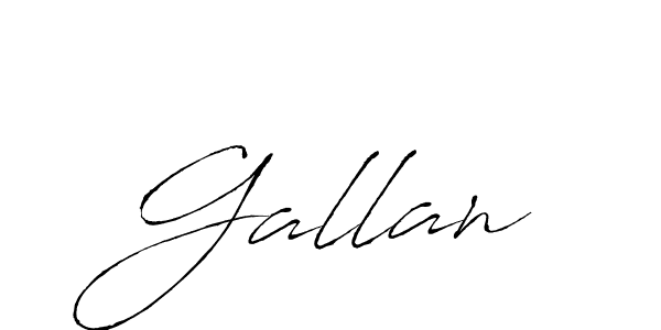 Use a signature maker to create a handwritten signature online. With this signature software, you can design (Antro_Vectra) your own signature for name Gallan. Gallan signature style 6 images and pictures png