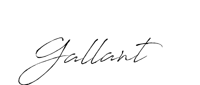 Create a beautiful signature design for name Gallant. With this signature (Antro_Vectra) fonts, you can make a handwritten signature for free. Gallant signature style 6 images and pictures png