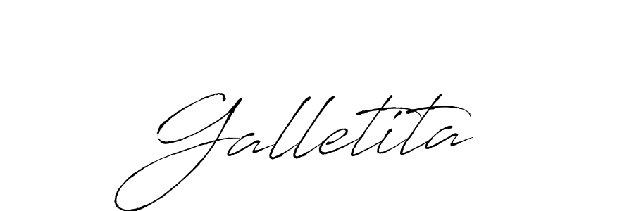 Make a beautiful signature design for name Galletita. With this signature (Antro_Vectra) style, you can create a handwritten signature for free. Galletita signature style 6 images and pictures png