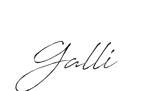 Make a beautiful signature design for name Galli. With this signature (Antro_Vectra) style, you can create a handwritten signature for free. Galli signature style 6 images and pictures png