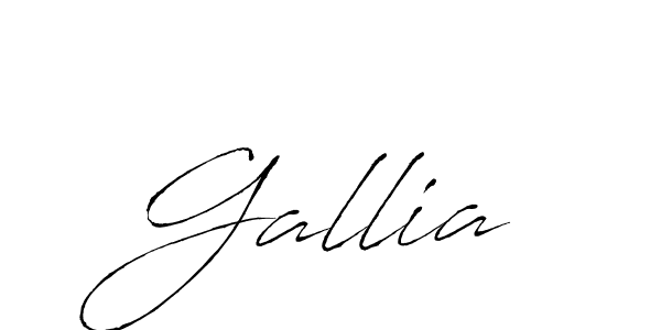 Use a signature maker to create a handwritten signature online. With this signature software, you can design (Antro_Vectra) your own signature for name Gallia. Gallia signature style 6 images and pictures png