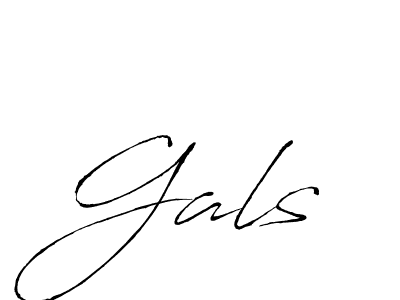 You should practise on your own different ways (Antro_Vectra) to write your name (Gals) in signature. don't let someone else do it for you. Gals signature style 6 images and pictures png