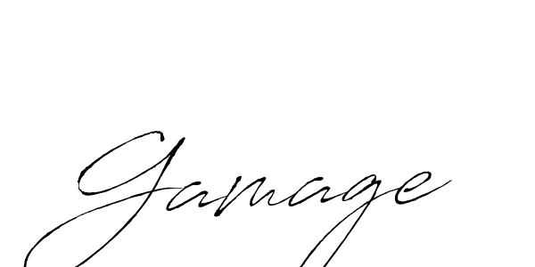 Gamage stylish signature style. Best Handwritten Sign (Antro_Vectra) for my name. Handwritten Signature Collection Ideas for my name Gamage. Gamage signature style 6 images and pictures png