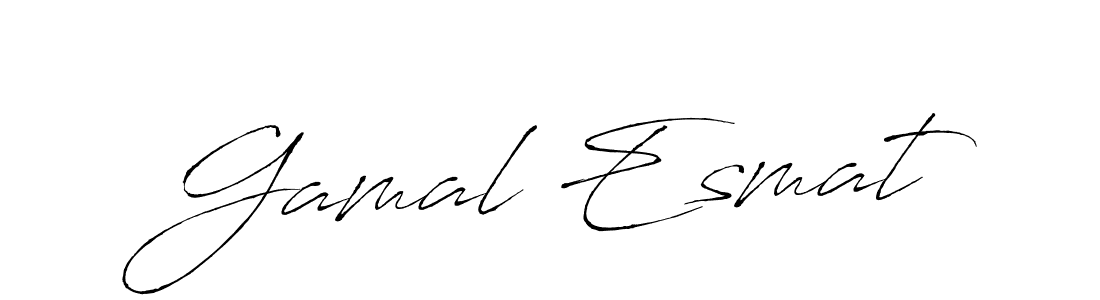 Make a beautiful signature design for name Gamal Esmat. With this signature (Antro_Vectra) style, you can create a handwritten signature for free. Gamal Esmat signature style 6 images and pictures png