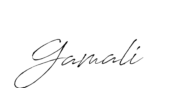 How to make Gamali signature? Antro_Vectra is a professional autograph style. Create handwritten signature for Gamali name. Gamali signature style 6 images and pictures png