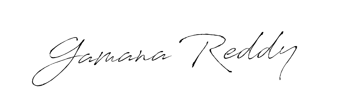 Make a beautiful signature design for name Gamana Reddy. With this signature (Antro_Vectra) style, you can create a handwritten signature for free. Gamana Reddy signature style 6 images and pictures png