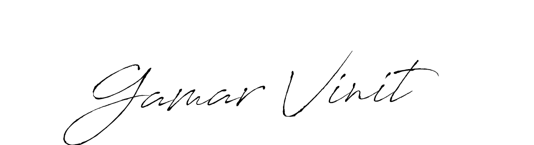 Make a beautiful signature design for name Gamar Vinit. With this signature (Antro_Vectra) style, you can create a handwritten signature for free. Gamar Vinit signature style 6 images and pictures png