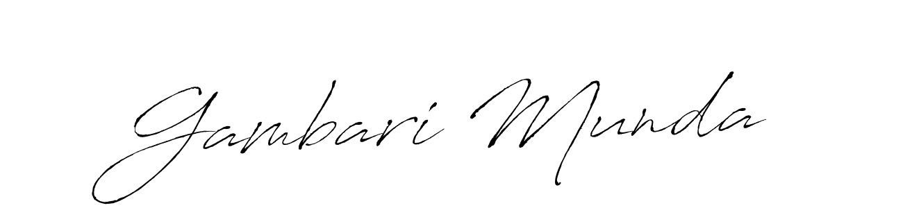 How to make Gambari Munda signature? Antro_Vectra is a professional autograph style. Create handwritten signature for Gambari Munda name. Gambari Munda signature style 6 images and pictures png