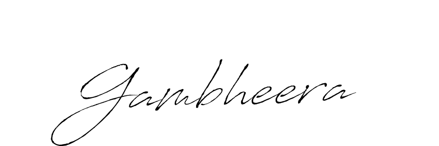 Also we have Gambheera name is the best signature style. Create professional handwritten signature collection using Antro_Vectra autograph style. Gambheera signature style 6 images and pictures png