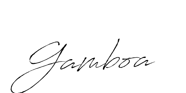 Design your own signature with our free online signature maker. With this signature software, you can create a handwritten (Antro_Vectra) signature for name Gamboa. Gamboa signature style 6 images and pictures png