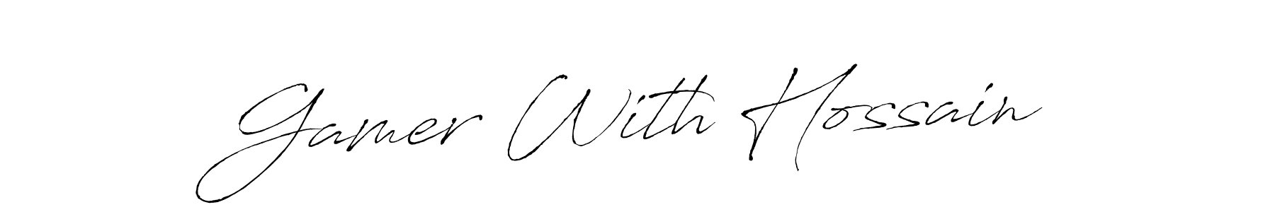 It looks lik you need a new signature style for name Gamer With Hossain. Design unique handwritten (Antro_Vectra) signature with our free signature maker in just a few clicks. Gamer With Hossain signature style 6 images and pictures png