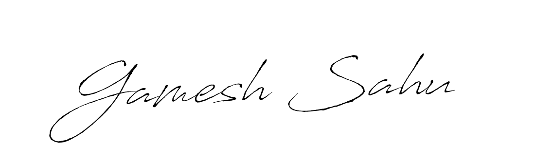 This is the best signature style for the Gamesh Sahu name. Also you like these signature font (Antro_Vectra). Mix name signature. Gamesh Sahu signature style 6 images and pictures png