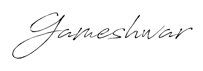 Upgrade your professional image with Gameshwar signature created with Antro_Vectra font. Fast, free, and watermark-free download. Gameshwar signature style 6 images and pictures png