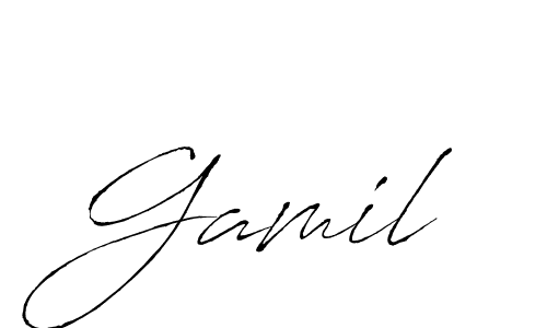 Design your own signature with our free online signature maker. With this signature software, you can create a handwritten (Antro_Vectra) signature for name Gamil. Gamil signature style 6 images and pictures png