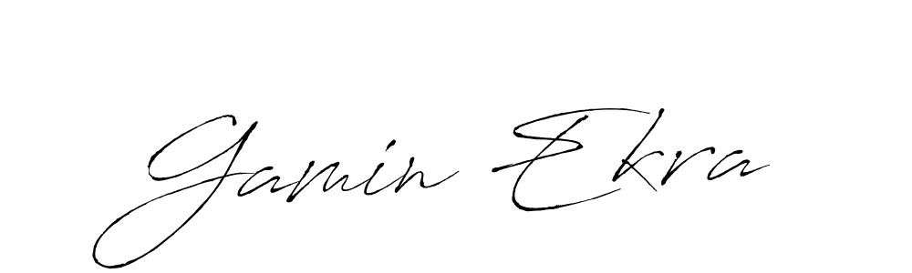 The best way (Antro_Vectra) to make a short signature is to pick only two or three words in your name. The name Gamin Ekra include a total of six letters. For converting this name. Gamin Ekra signature style 6 images and pictures png
