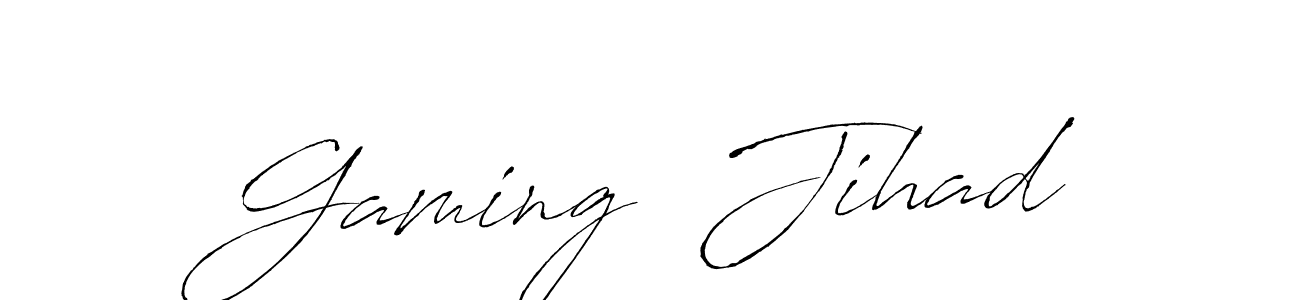 Use a signature maker to create a handwritten signature online. With this signature software, you can design (Antro_Vectra) your own signature for name Gaming  Jihad. Gaming  Jihad signature style 6 images and pictures png